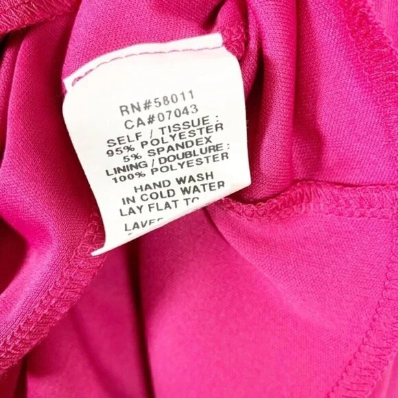 David Meister Ruched Cowl Neck Sleeveless Sheath Dress Pink Size Small NWT - Picture 14 of 14